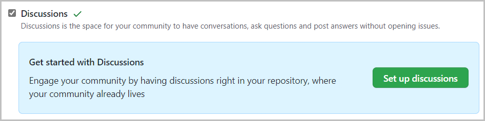 Enable Discussions