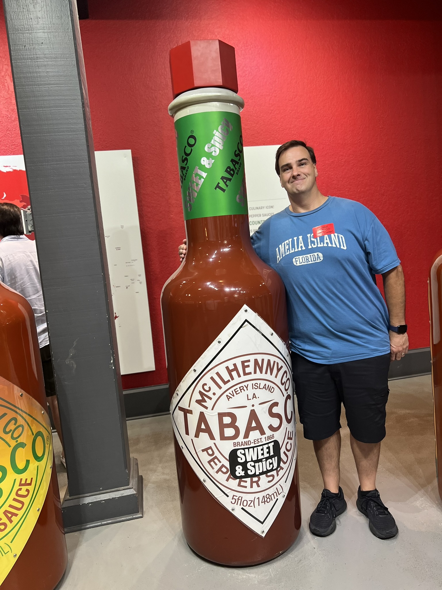 Jason and bottle of Tabasco